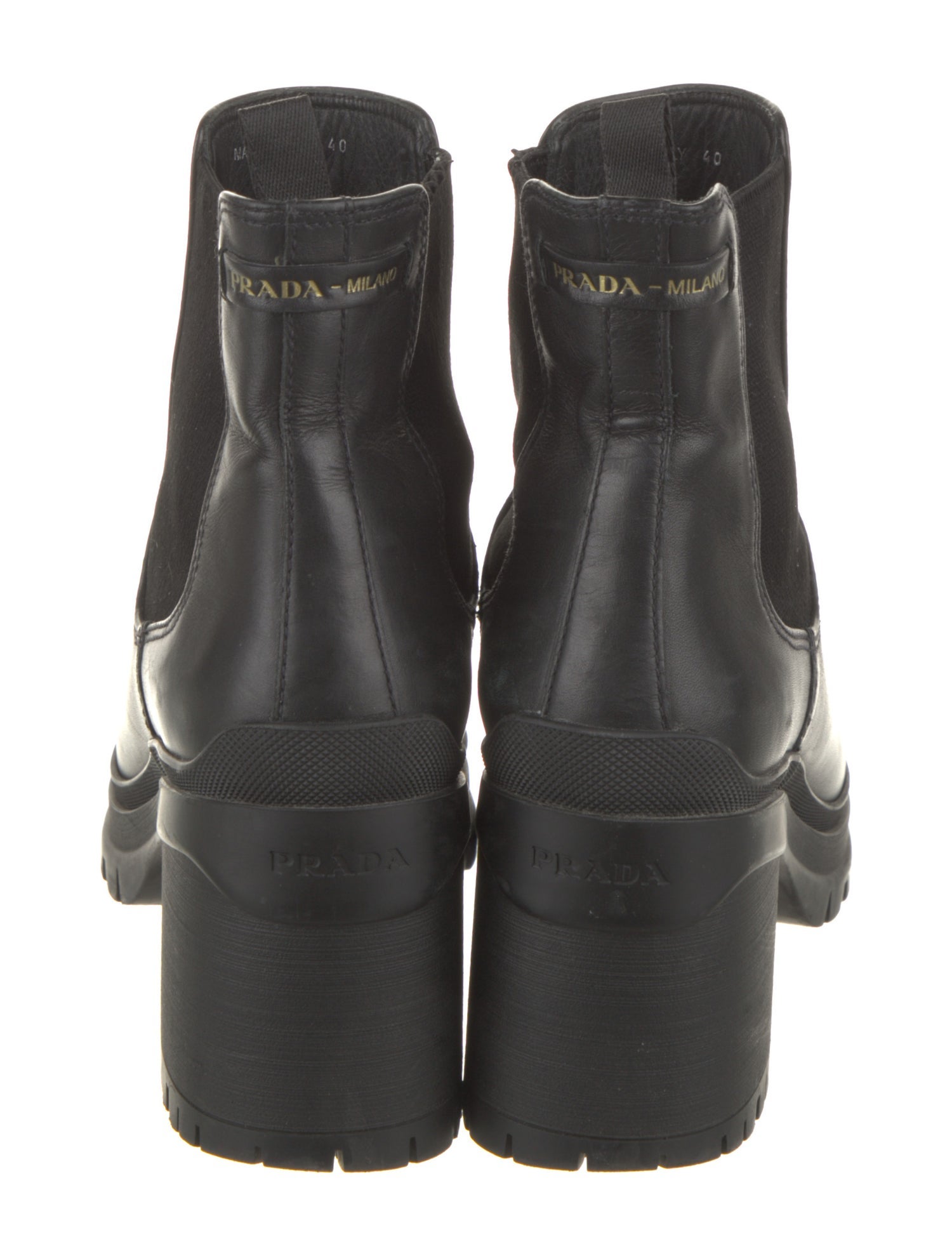 Prada Leather Chelsea Boots